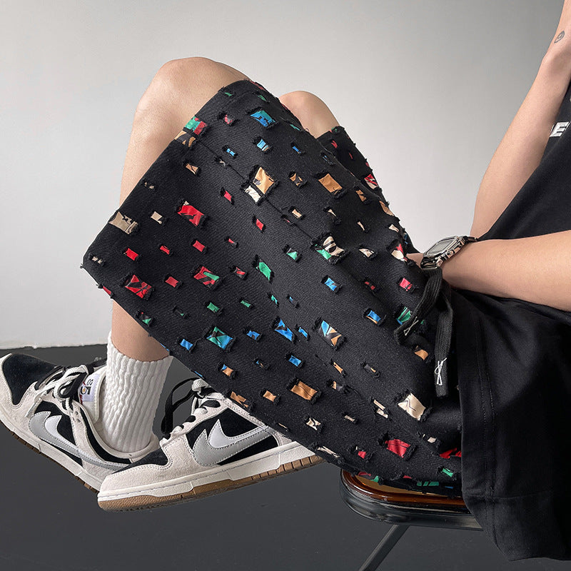 Mosaic Fragment Textured Short