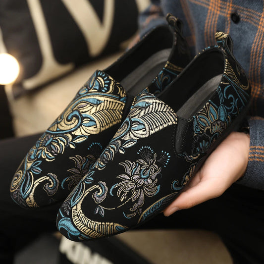 Ebony Baroque Embroidered Loafer
