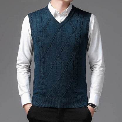 Prussian Argyle Vest