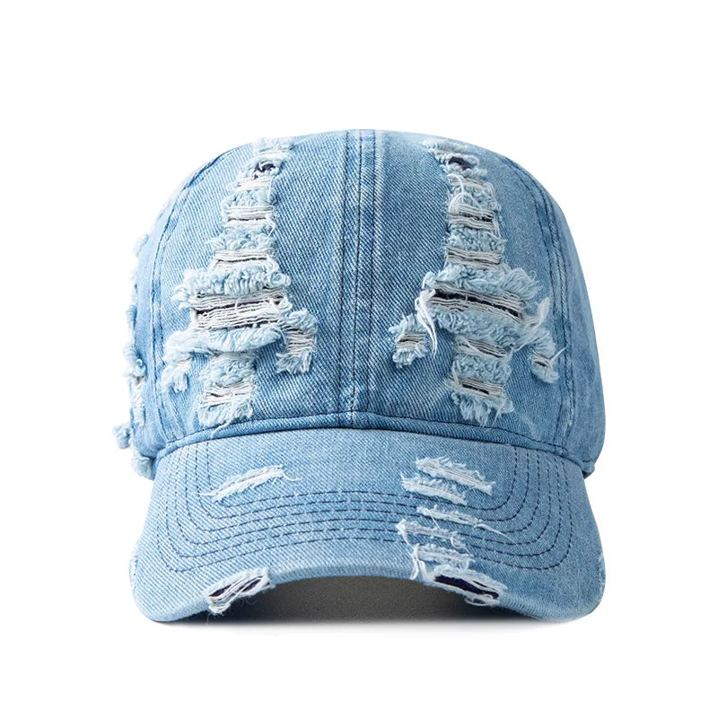 Cavani Distressed Denim Cap