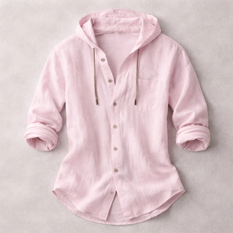 Chemise Linen Hooded Shirt