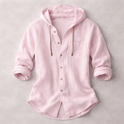 Chemise Linen Hooded Shirt