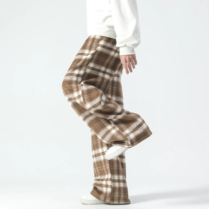 Oversized Check Relaxed Pants