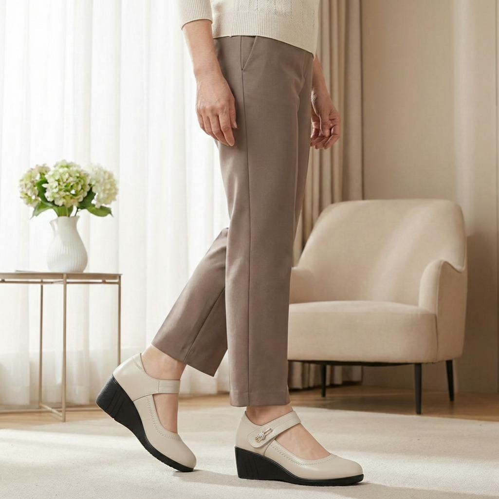 Mayfair Crystal-Clasp Wedge