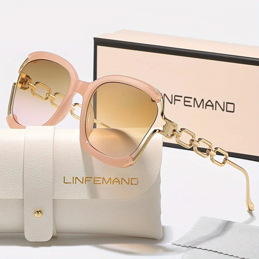 Soleil Chain-Link Gradient Frame Eyewear