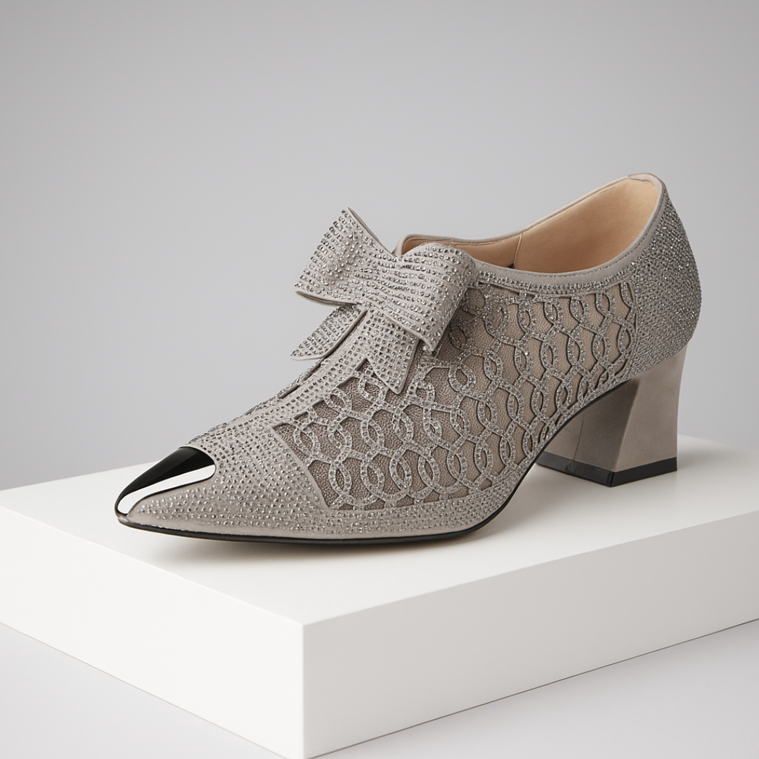 Valencia Crystal Bow Heels