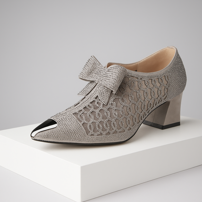 Valencia Crystal Bow Heels