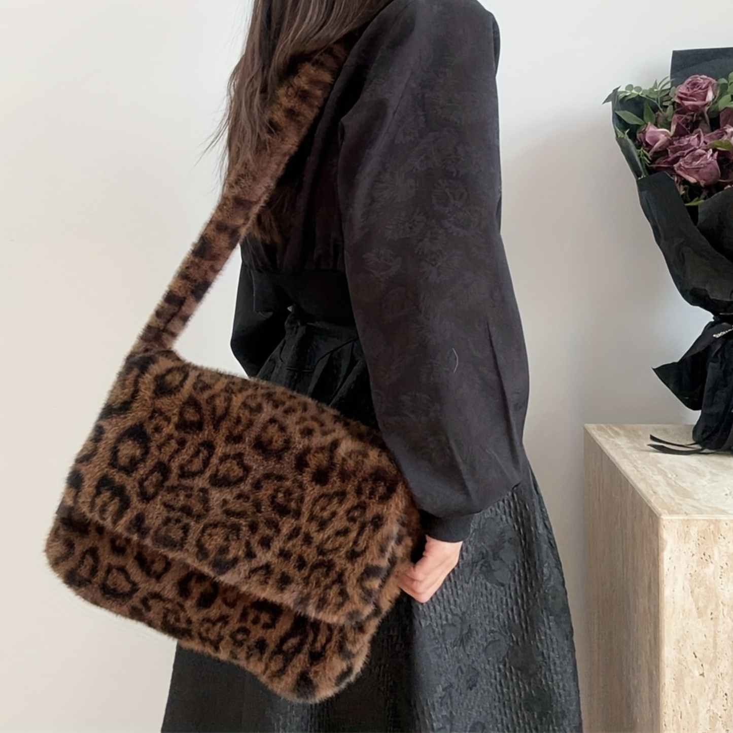 Wildcat Faux Fur Crossbody Bag
