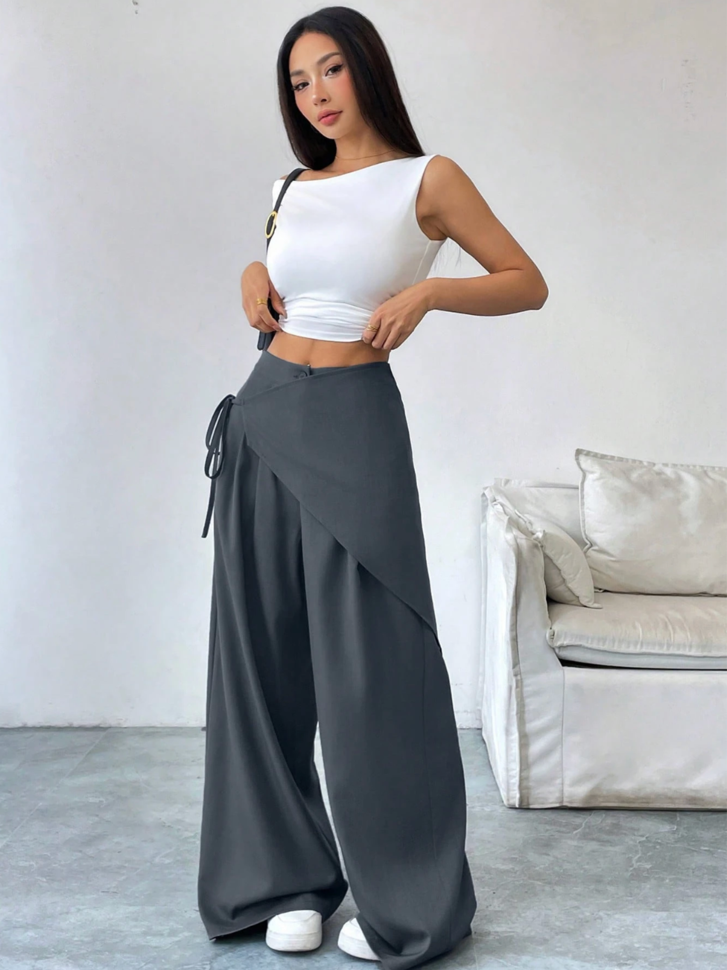 Riviera Asymmetric Wrap Pants