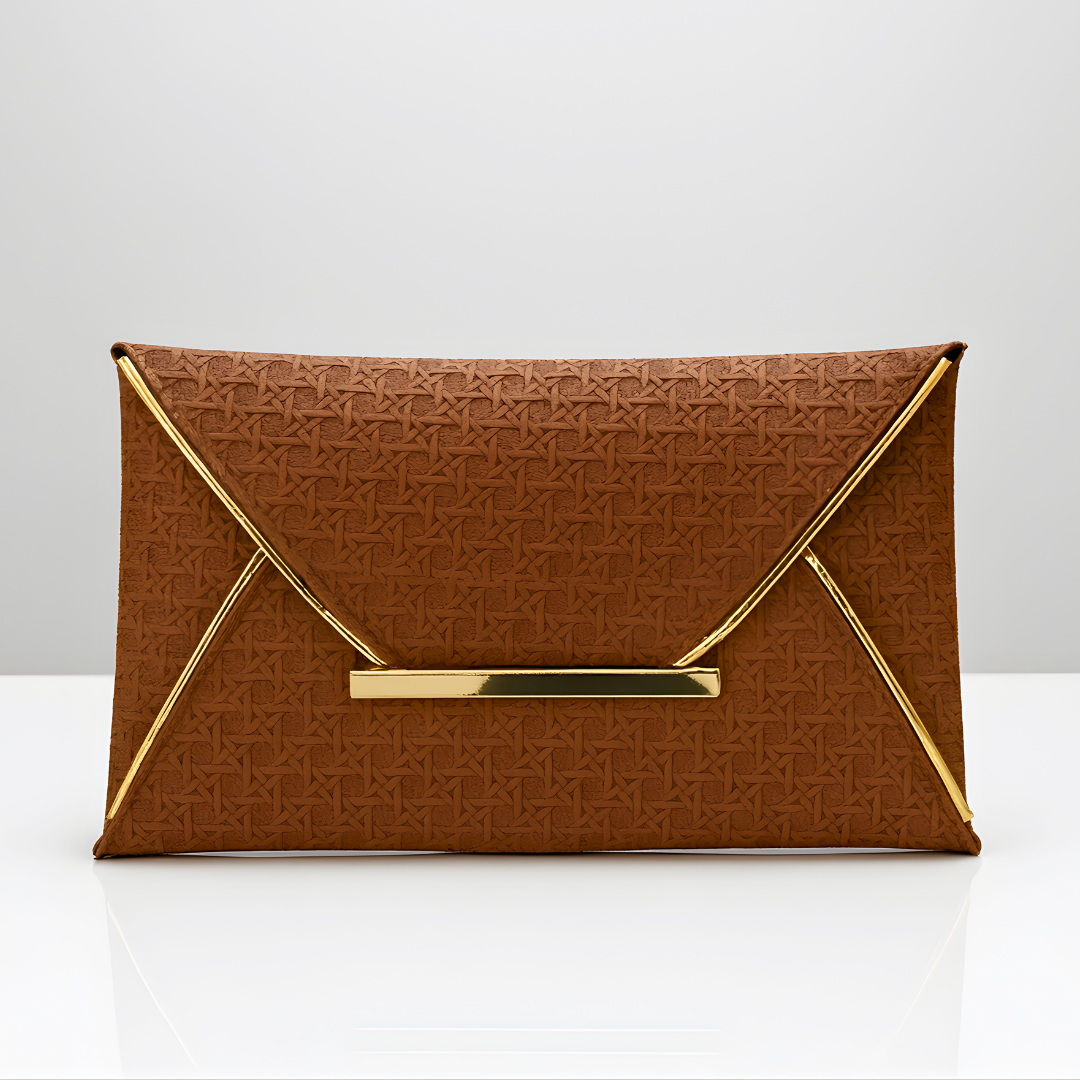 The Riviera Woven Envelope Clutch