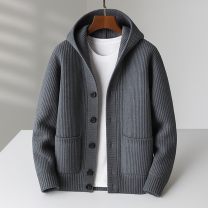 Liam Mandarin Collar Cardigan