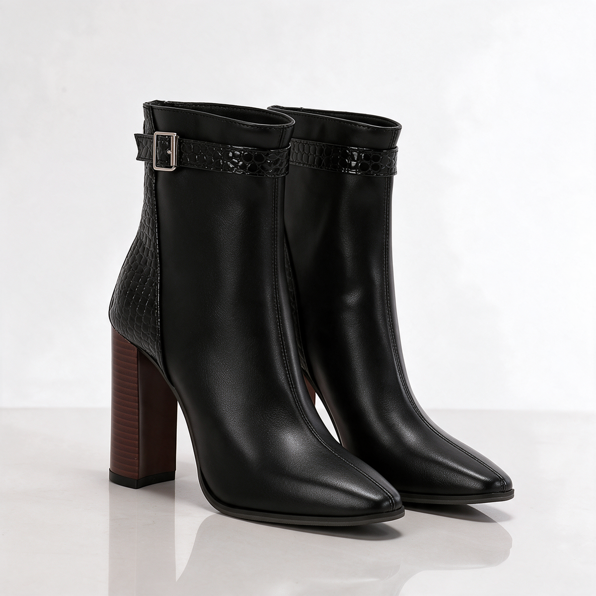 Vallory Snake-Strap Boots