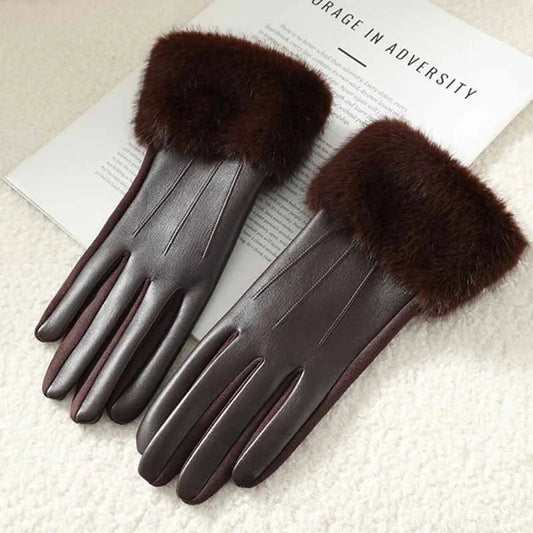 The Winterbourne Fur-Cuffed Leather Glove