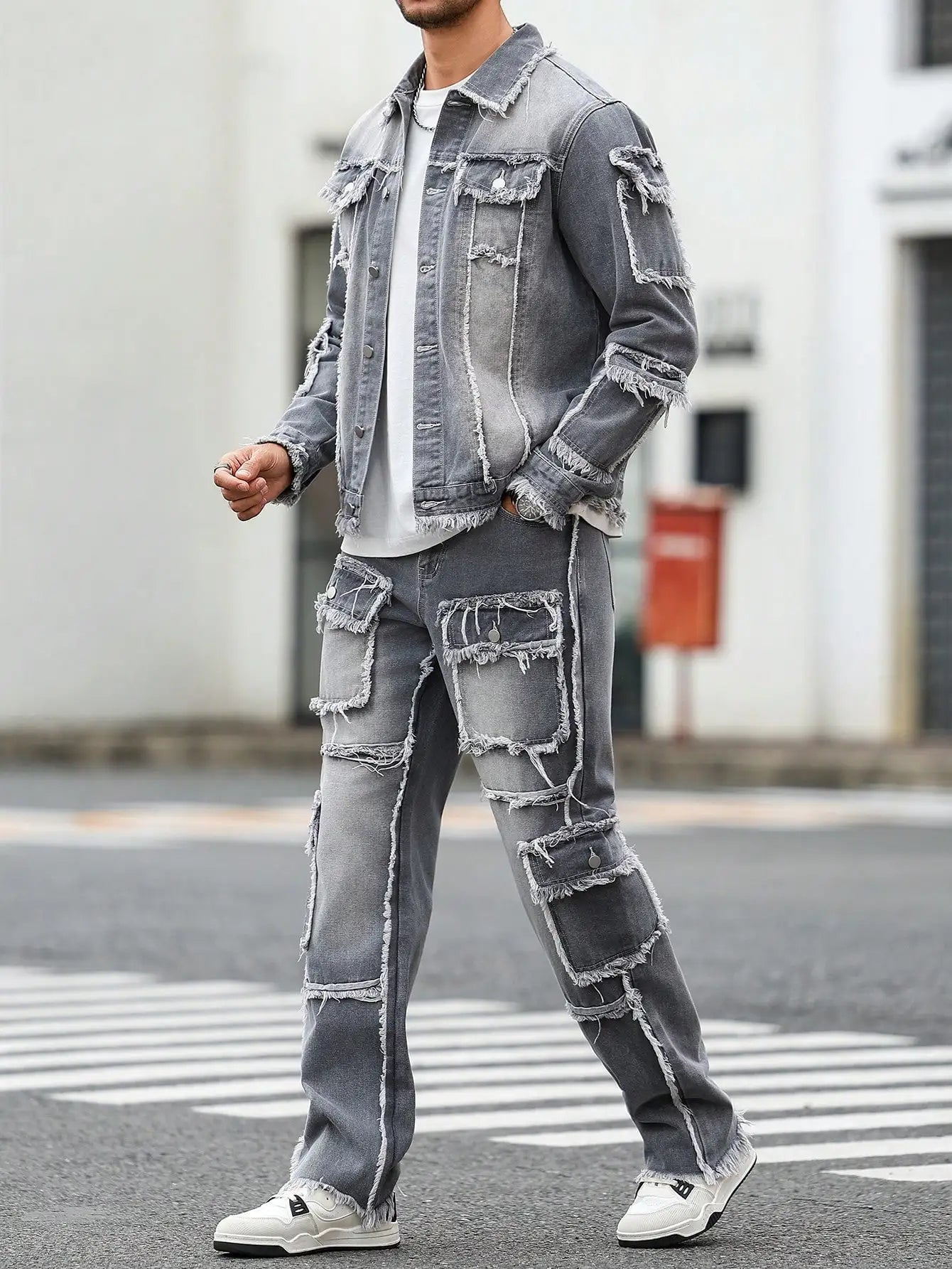 Kellerman Distressed Denim Set