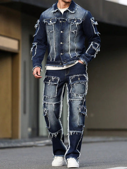 Kellerman Distressed Denim Set