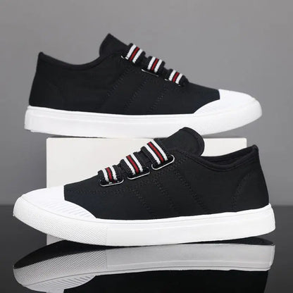 Noir Velcro Canvas Lo