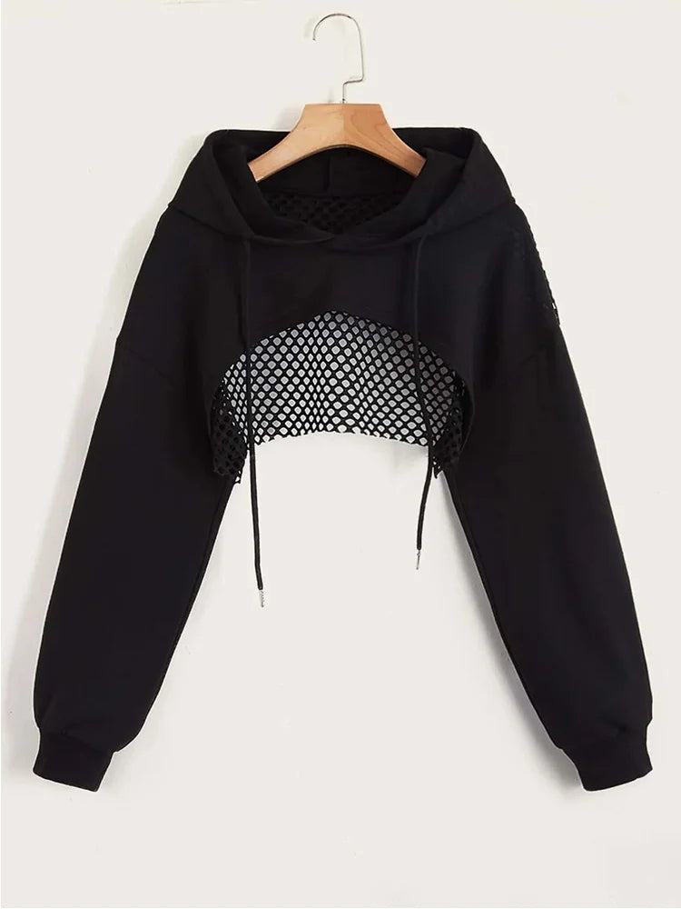 Caspian Open-Back Crop Hoodie