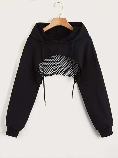 Caspian Open-Back Crop Hoodie