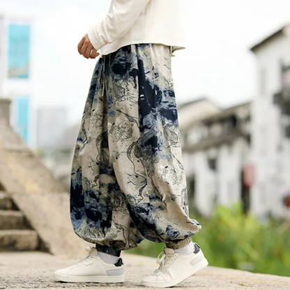 Sumi-e Ink Wash Balloon Trouser