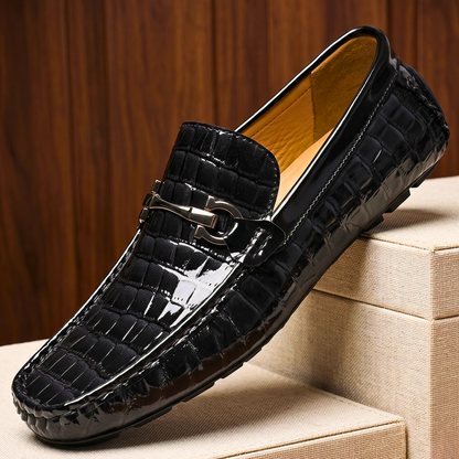 Montecristo Ochre Embossed Leather Loafers