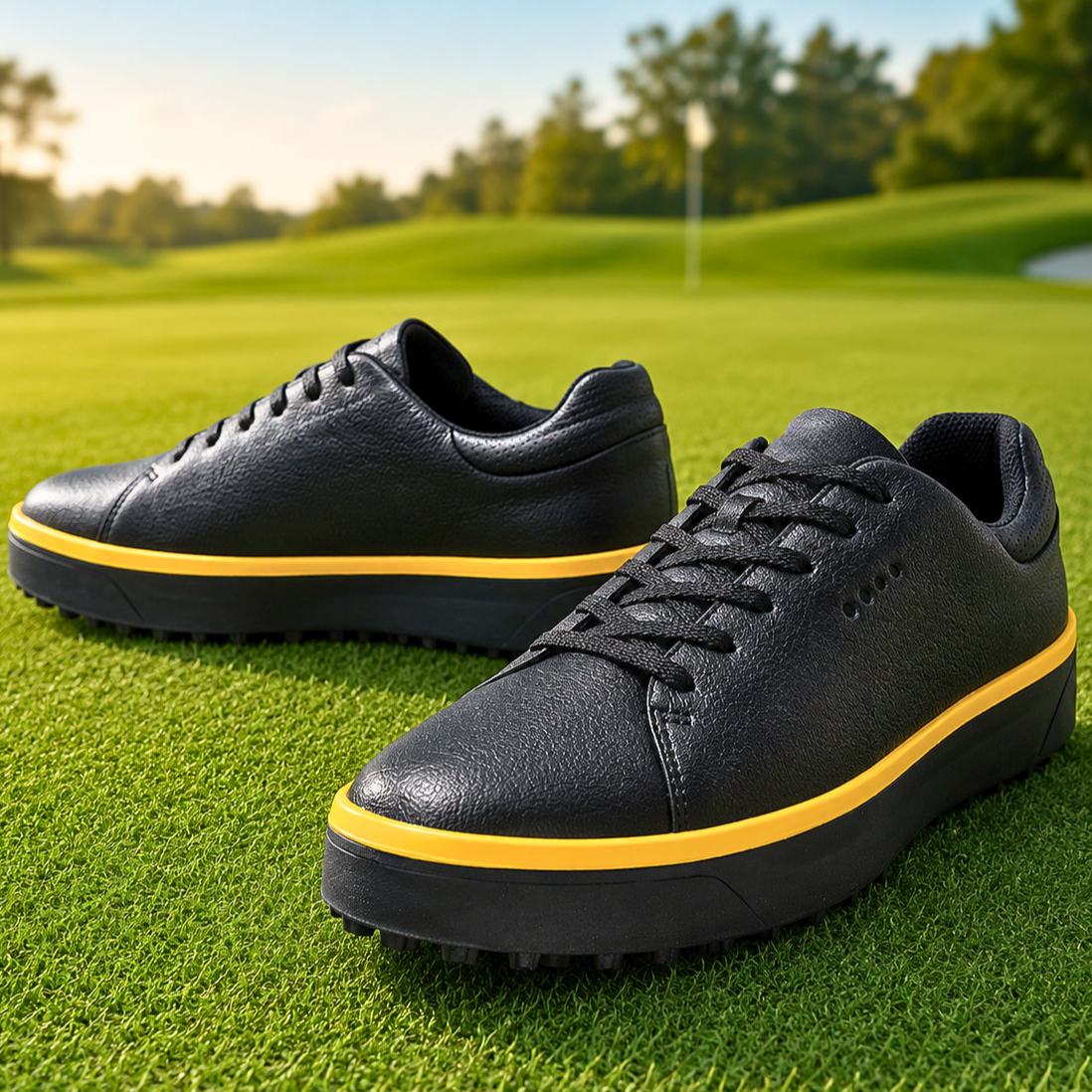 Parcours Noir Gold Golf Shoes
