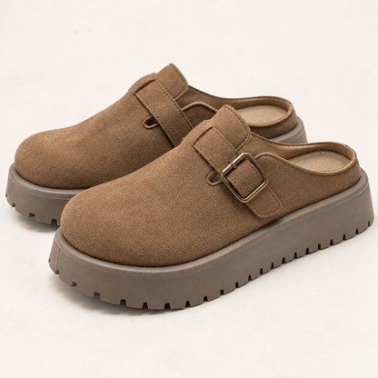 Rivoli Platform Suede Mule