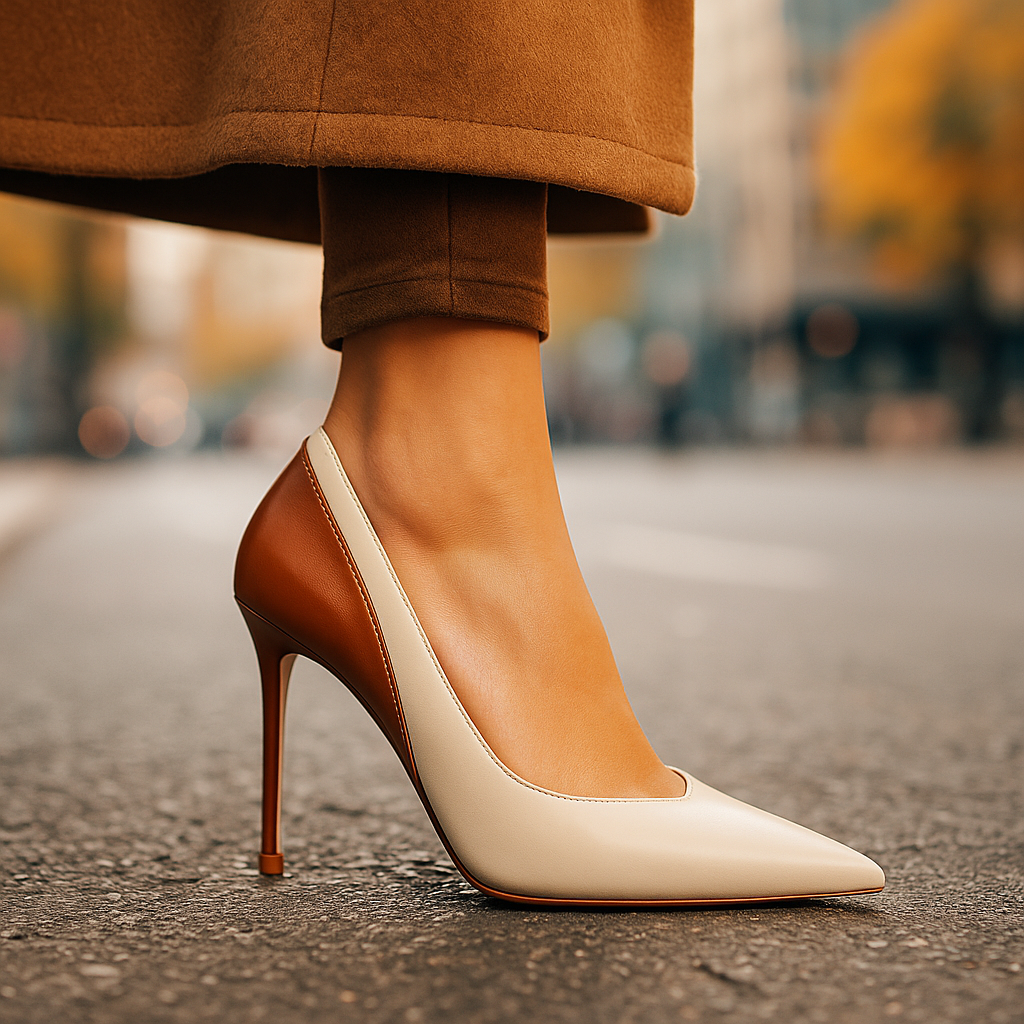 Boardroom Stiletto – Two-Tone Statement Heels