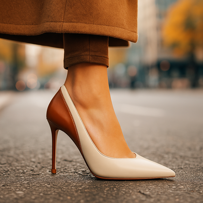 Boardroom Stiletto – Two-Tone Statement Heels