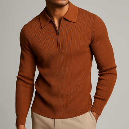 Heritage Ribbed Merino Half-Zip Pullover