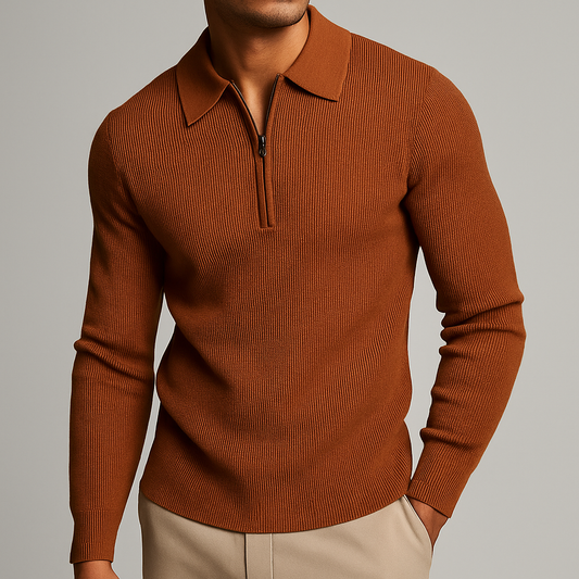 Heritage Ribbed Merino Half-Zip Pullover