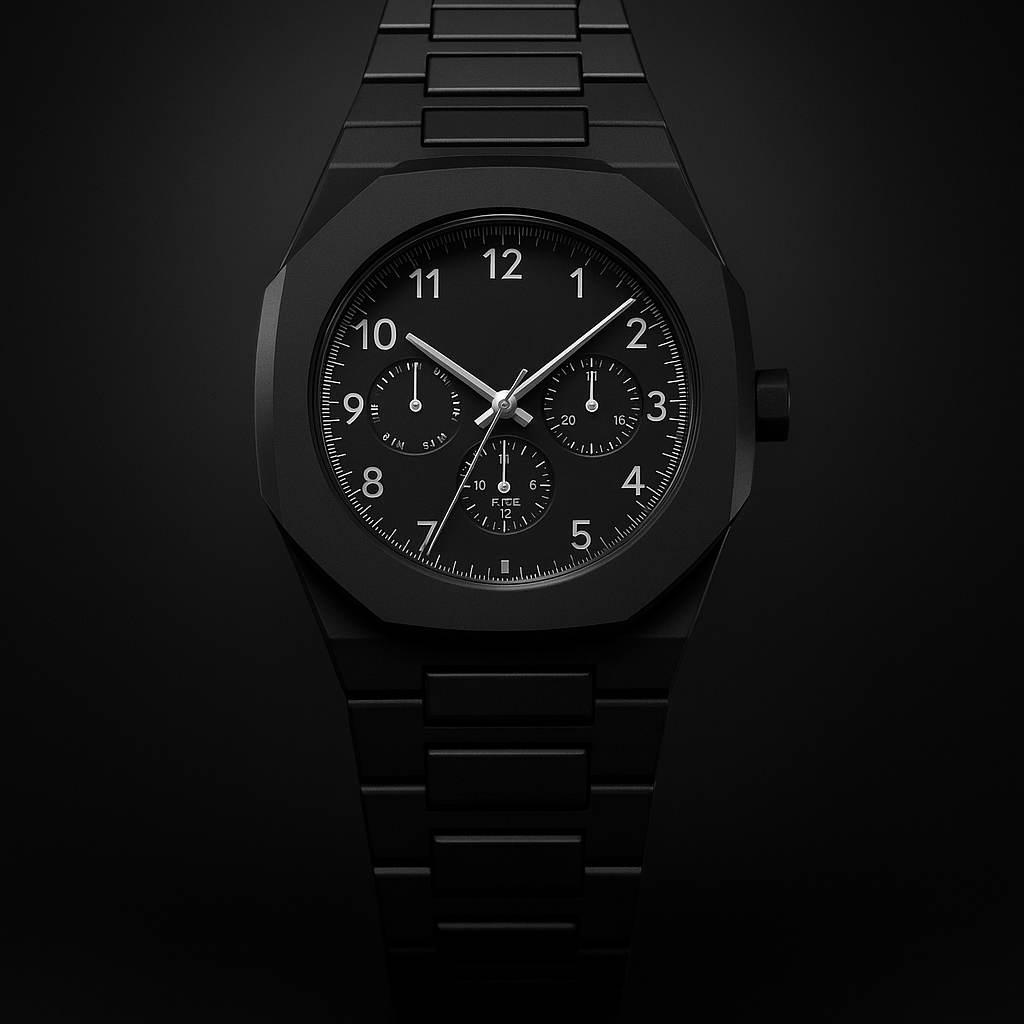 Monochrome Integrated Bracelet Watch