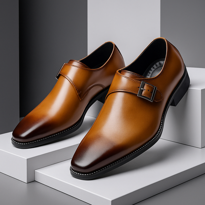 Refined Monk Strap Business Shoes