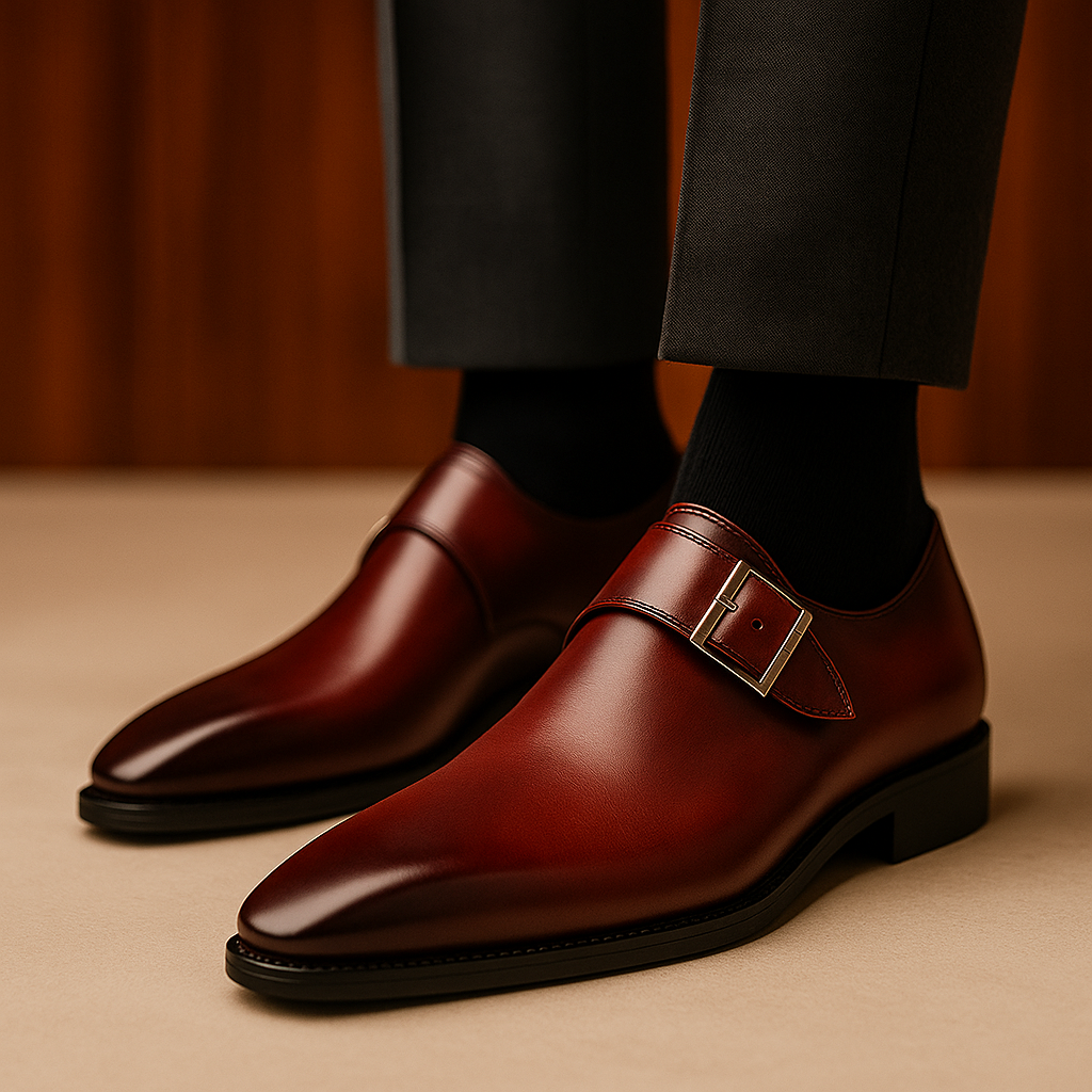 Refined Monk Strap Business Shoes