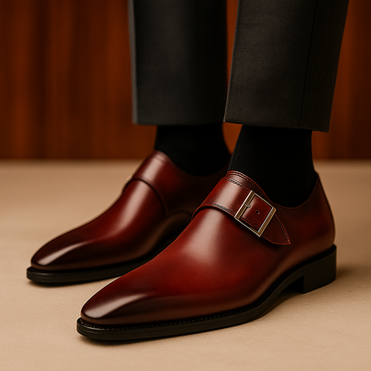 Refined Monk Strap Business Shoes