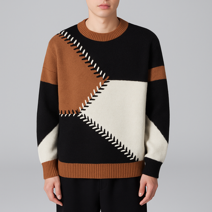 Bergen Geometric Colorblock Sweater