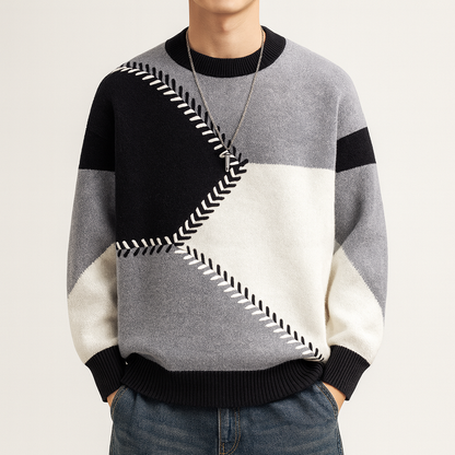 Bergen Geometric Colorblock Sweater