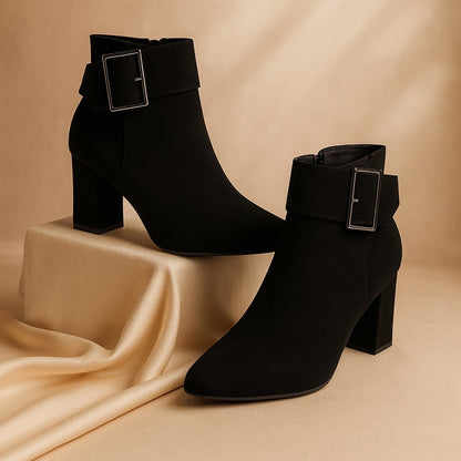 The Milan Buckle Block Heel Boot