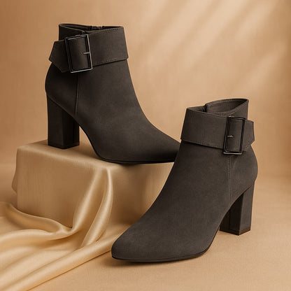 The Milan Buckle Block Heel Boot