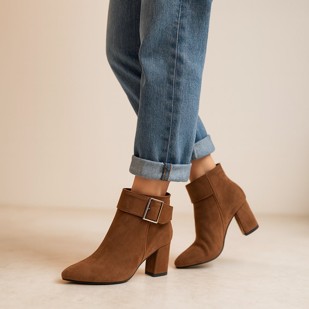 The Milan Buckle Block Heel Boot