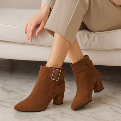 The Milan Buckle Block Heel Boot