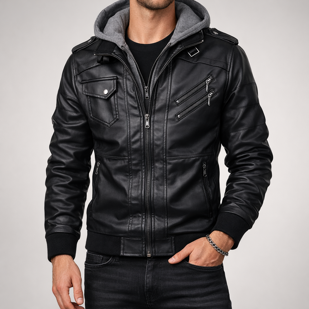 The Renegade Hooded Leather Jacket
