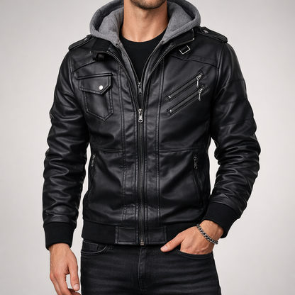 The Renegade Hooded Leather Jacket