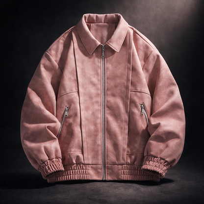 Vintage-Washed Suede Jacket