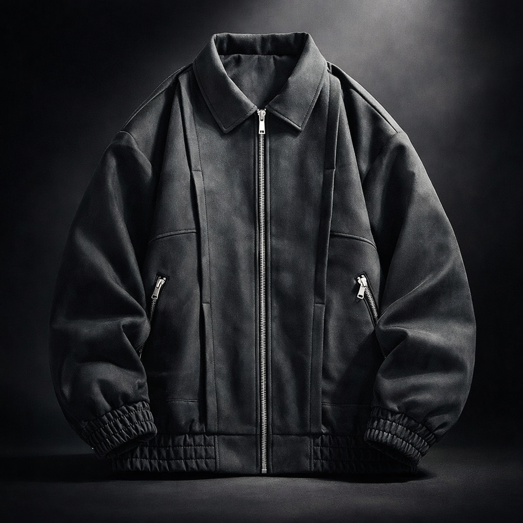 Vintage-Washed Suede Jacket