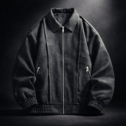 Vintage-Washed Suede Jacket