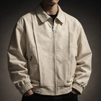 Vintage-Washed Suede Jacket