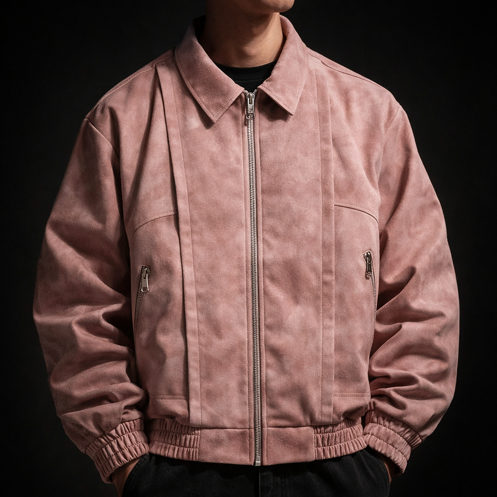 Vintage-Washed Suede Jacket