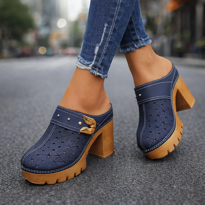 Sabot Doré Découpe Heel