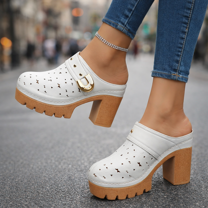 Sabot Doré Découpe Heel