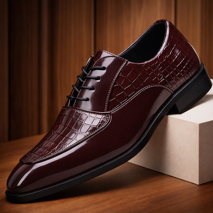 Executive Croc-Embossed Oxfords